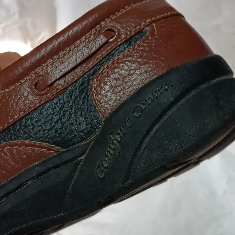 Dr. Comfort Men's Mike Casual Boat Therapeutic Diabetic Leather Shoes Size 13 W